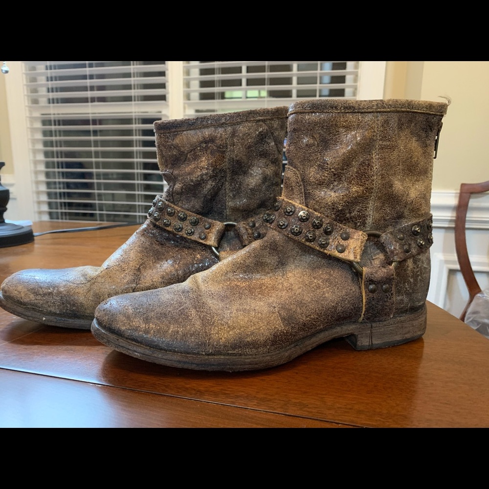 Frye Phillip Studded Harness Boots